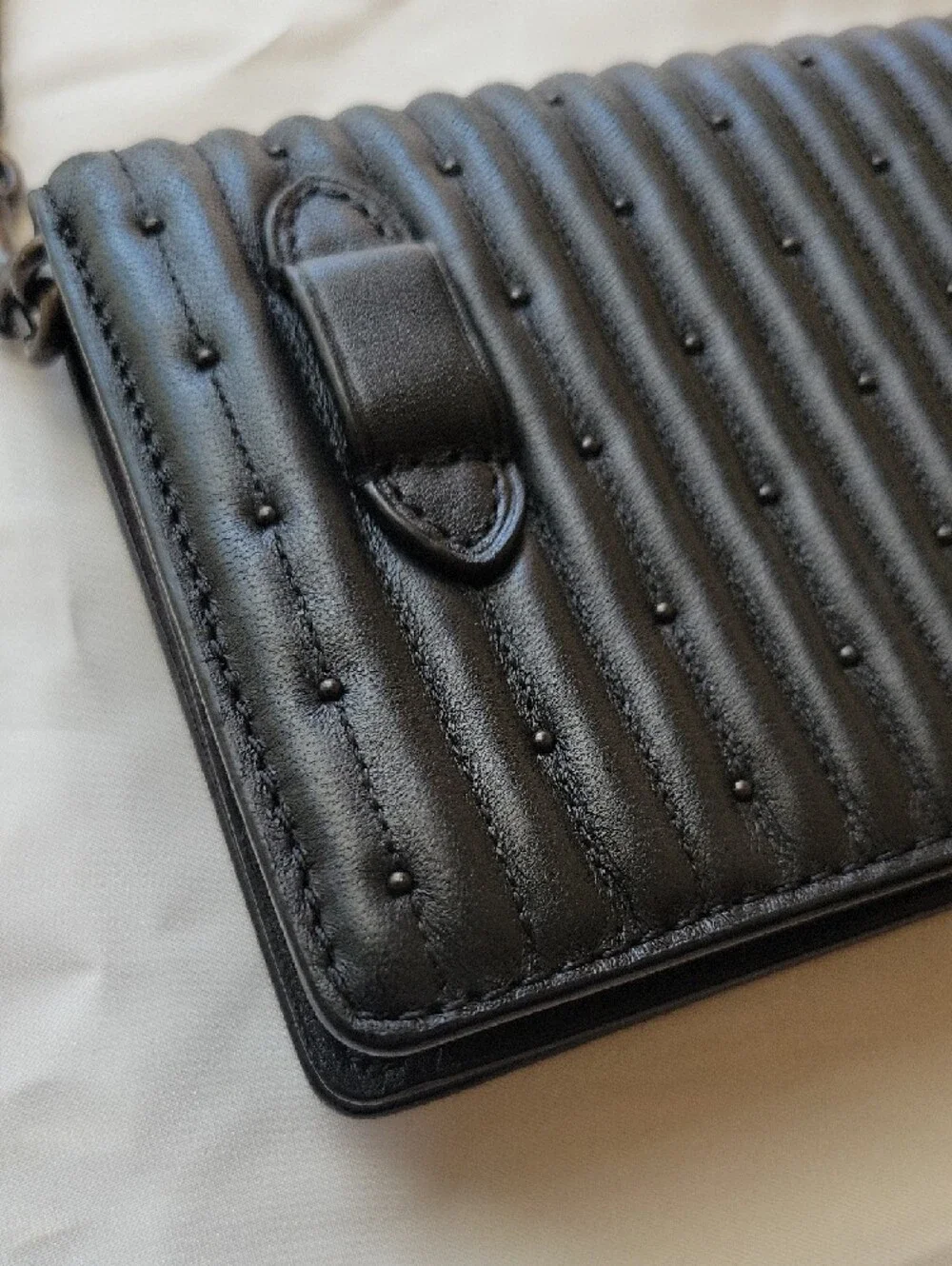COACH Black Quilted Crossbody Detachable Chain / Convertible